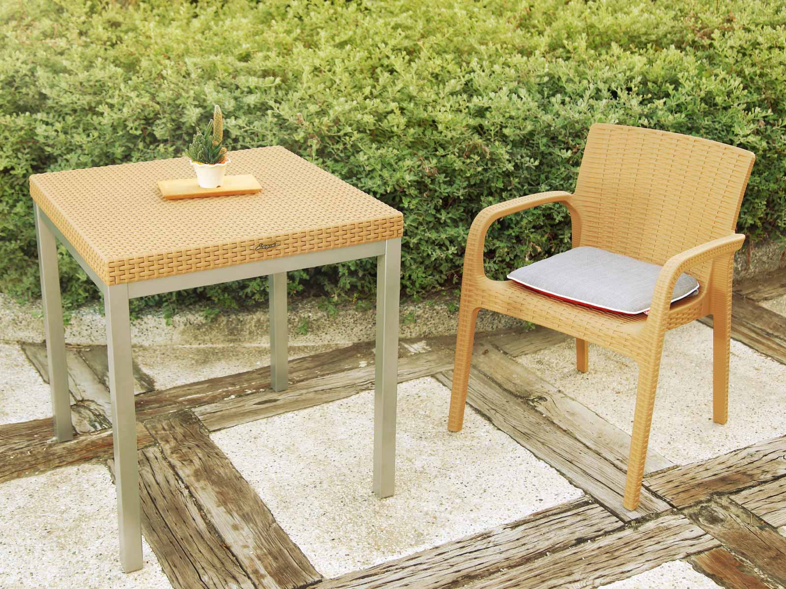 7027-PT1 Koppla Stackable Rattan Dining Arm Chair - Lagoon Design Furniture